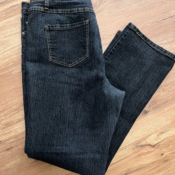 Ashley Stewart dark wash jeans, straight leg, size 16 - Picture 2 of 5